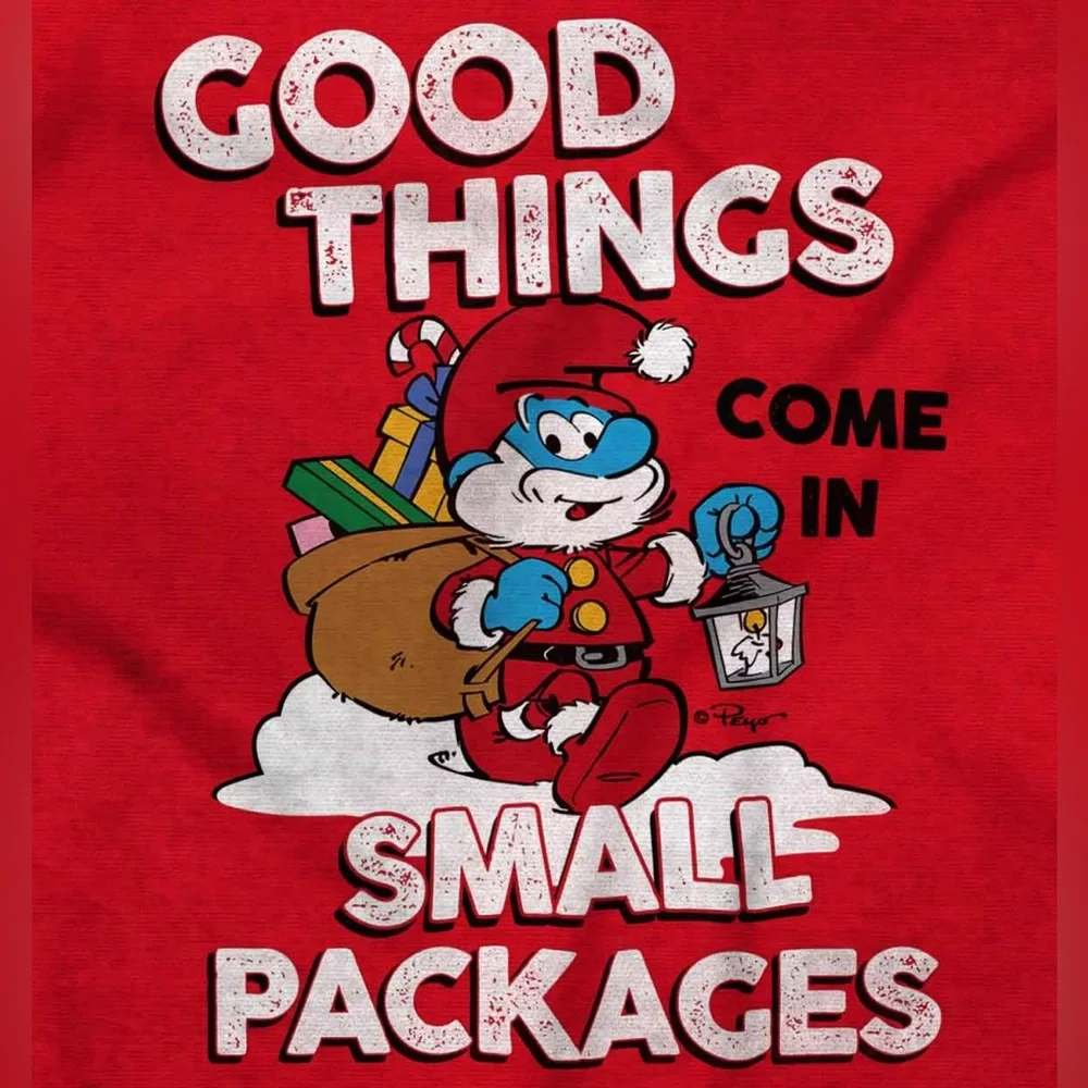 Smurf Christmas Graphic T‎ funny lot of 2 New with tags size large